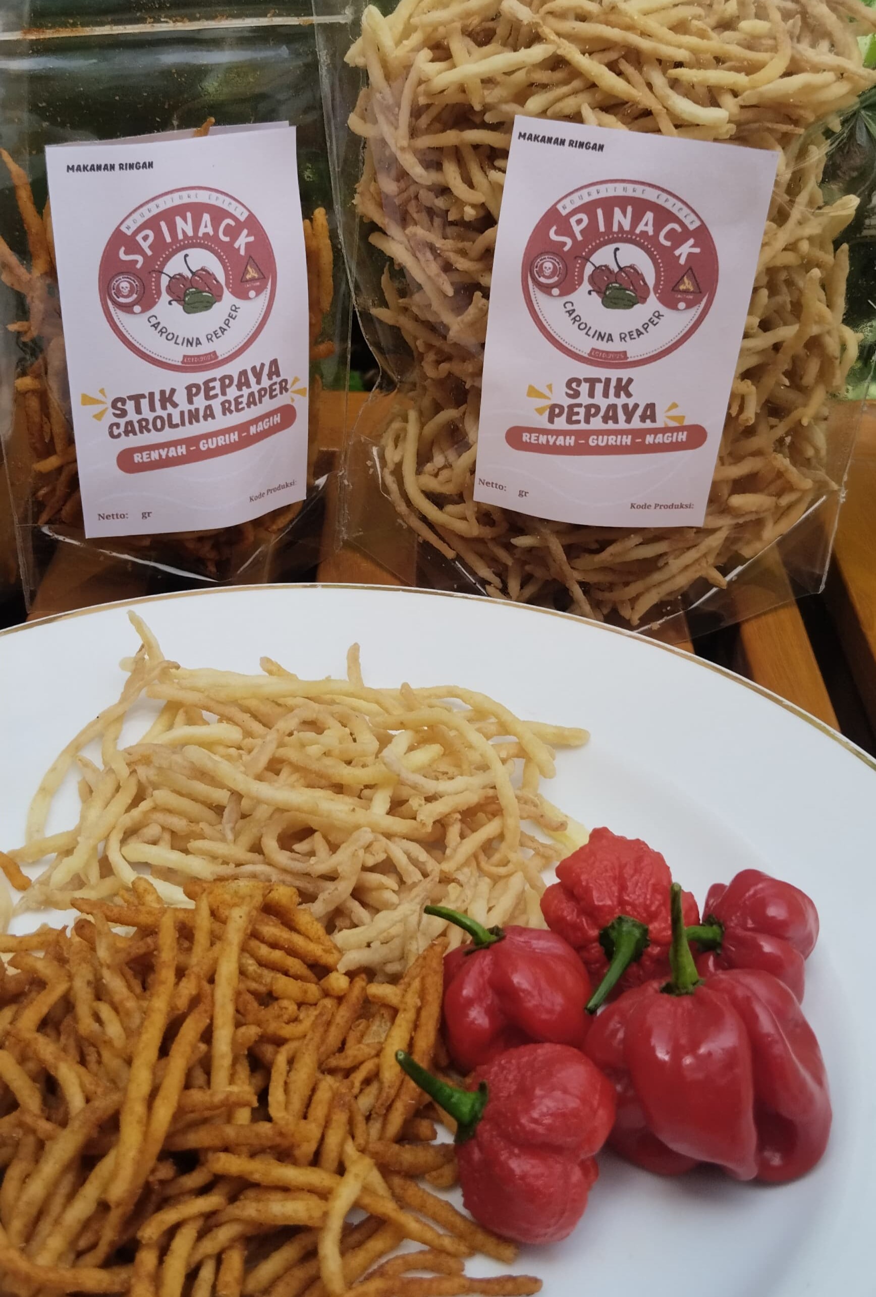 Keripik Pepaya Carolina Reaper 